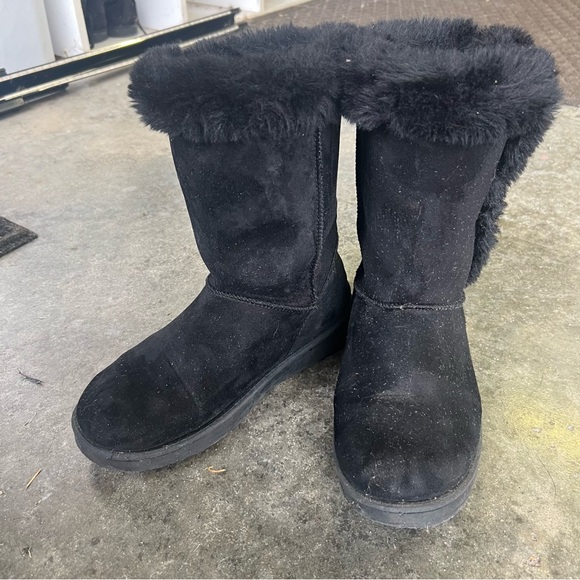 Kohls SO Women's Abigail Round Toe Mid Calf Winter Black Boots - Picture 10 of 10